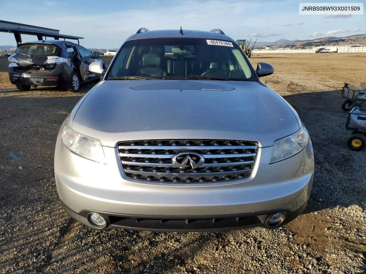 2003 Infiniti Fx45 VIN: JNRBS08W93X001509 Lot: 80476184