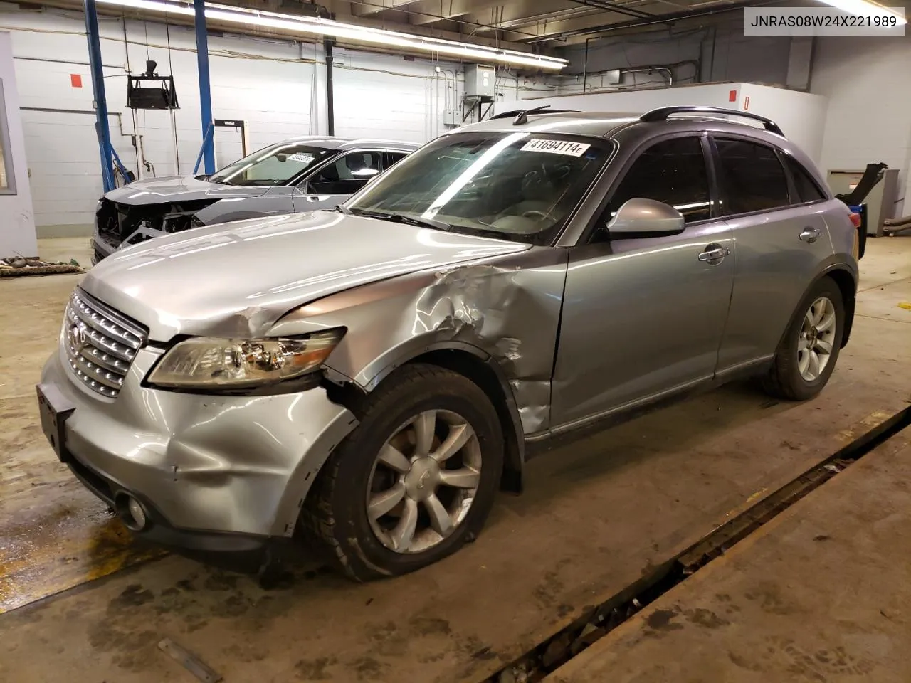 2004 Infiniti Fx35 VIN: JNRAS08W24X221989 Lot: 41694114