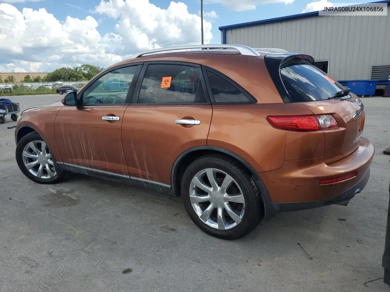 2004 Infiniti Fx35 VIN: JNRAS08U24X106856 Lot: 74199464