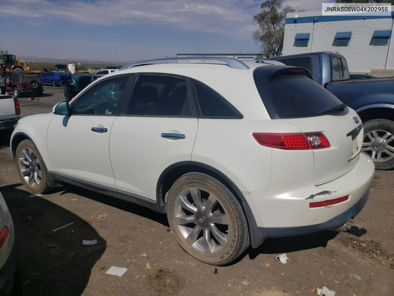 2004 Infiniti Fx35 VIN: JNRAS08W04X202955 Lot: 75369264