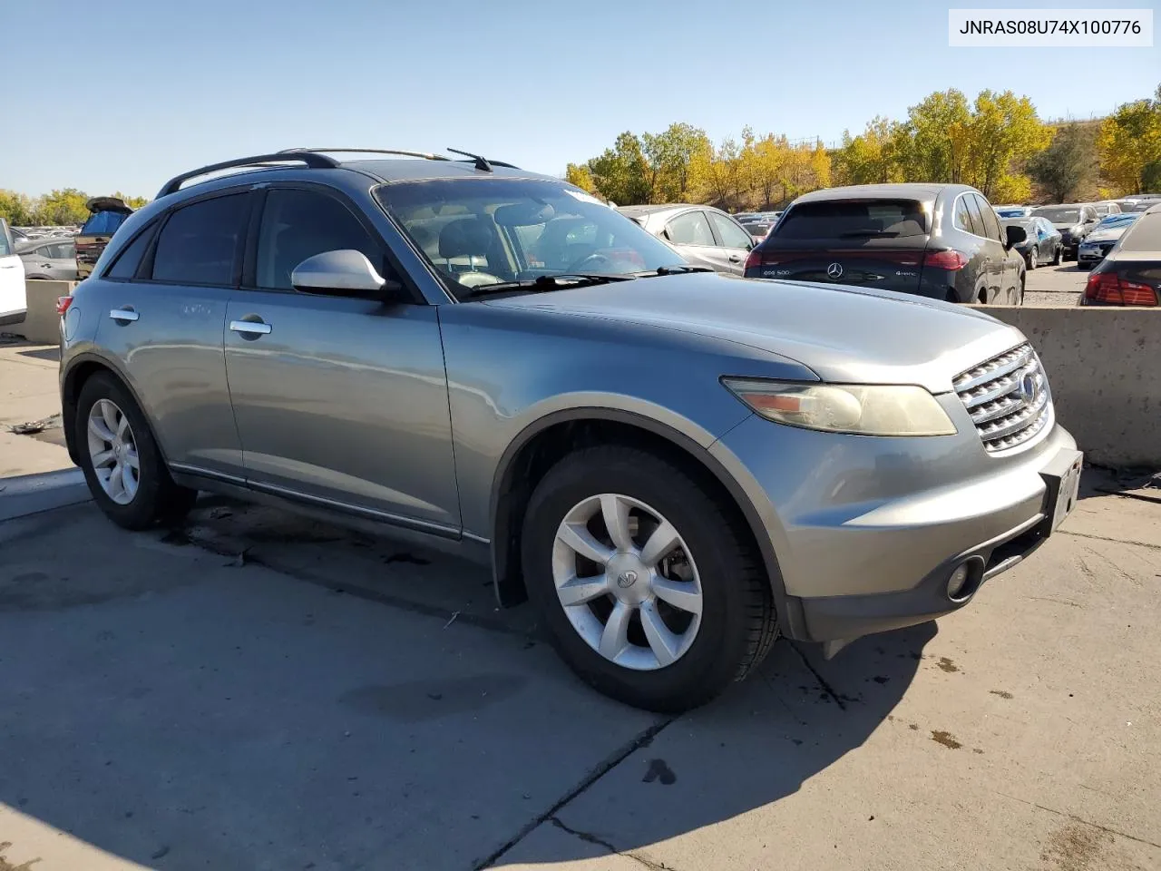 2004 Infiniti Fx35 VIN: JNRAS08U74X100776 Lot: 75717234