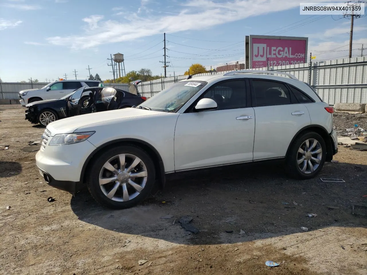 2004 Infiniti Fx45 VIN: JNRBS08W94X401359 Lot: 76584944