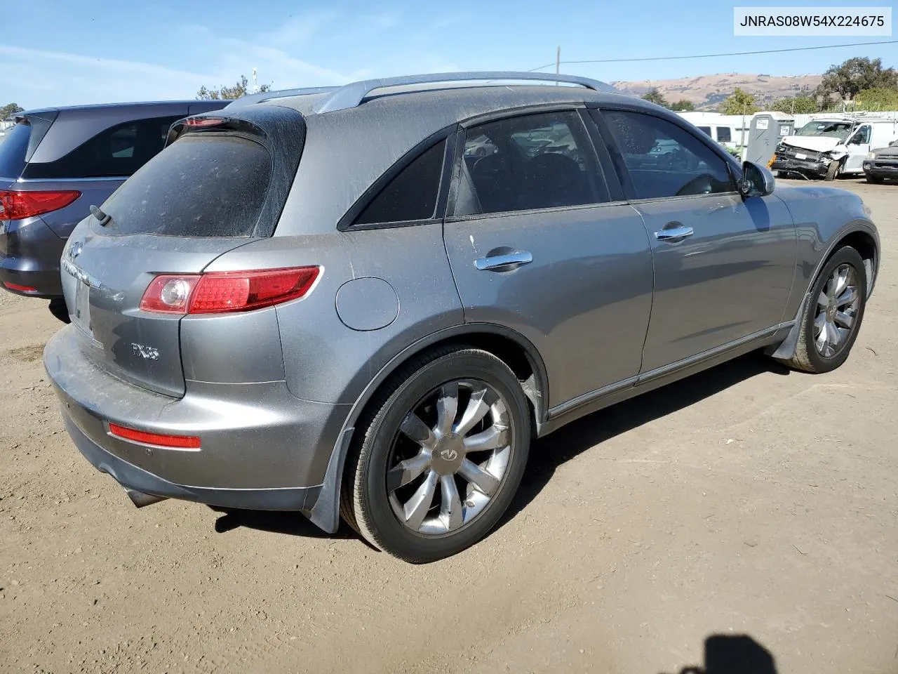 2004 Infiniti Fx35 VIN: JNRAS08W54X224675 Lot: 76744714