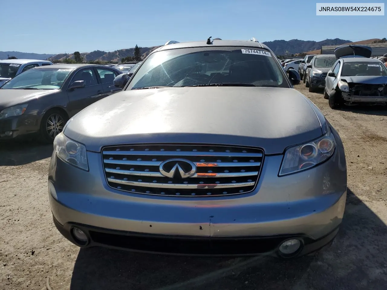 2004 Infiniti Fx35 VIN: JNRAS08W54X224675 Lot: 76744714