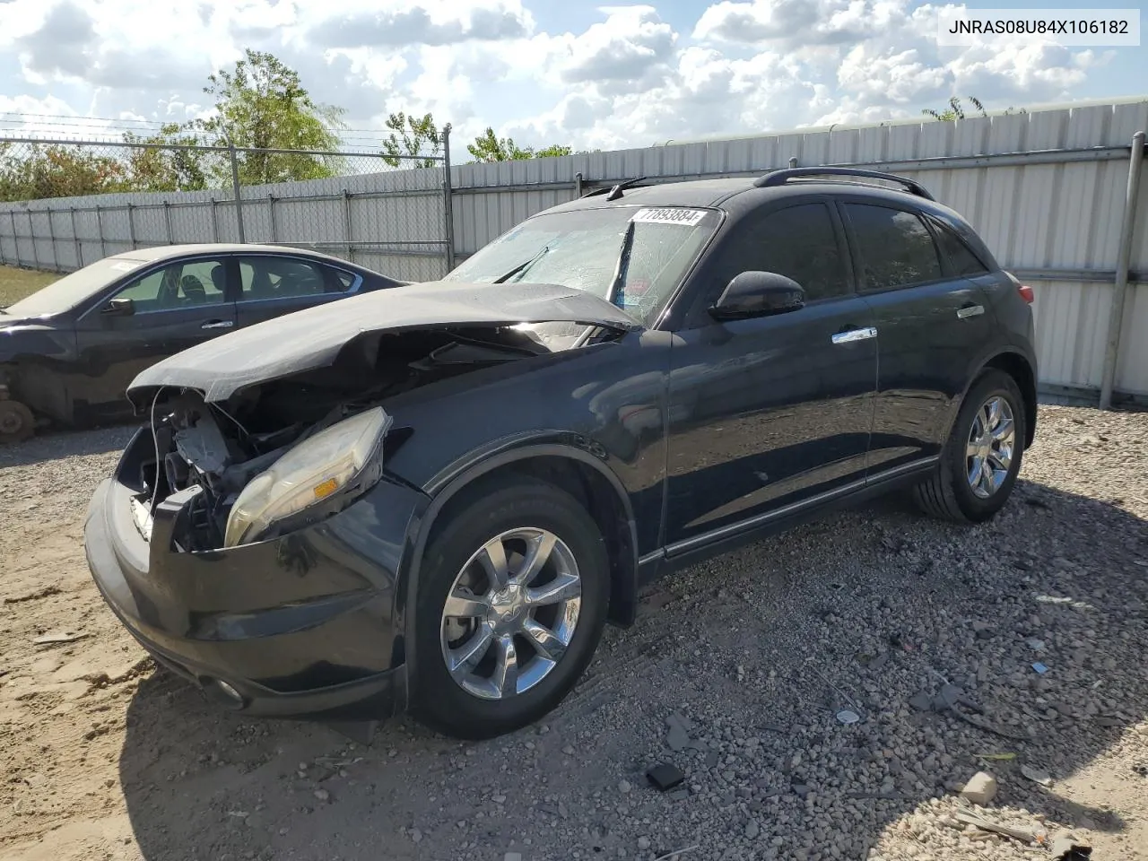 2004 Infiniti Fx35 VIN: JNRAS08U84X106182 Lot: 77893884