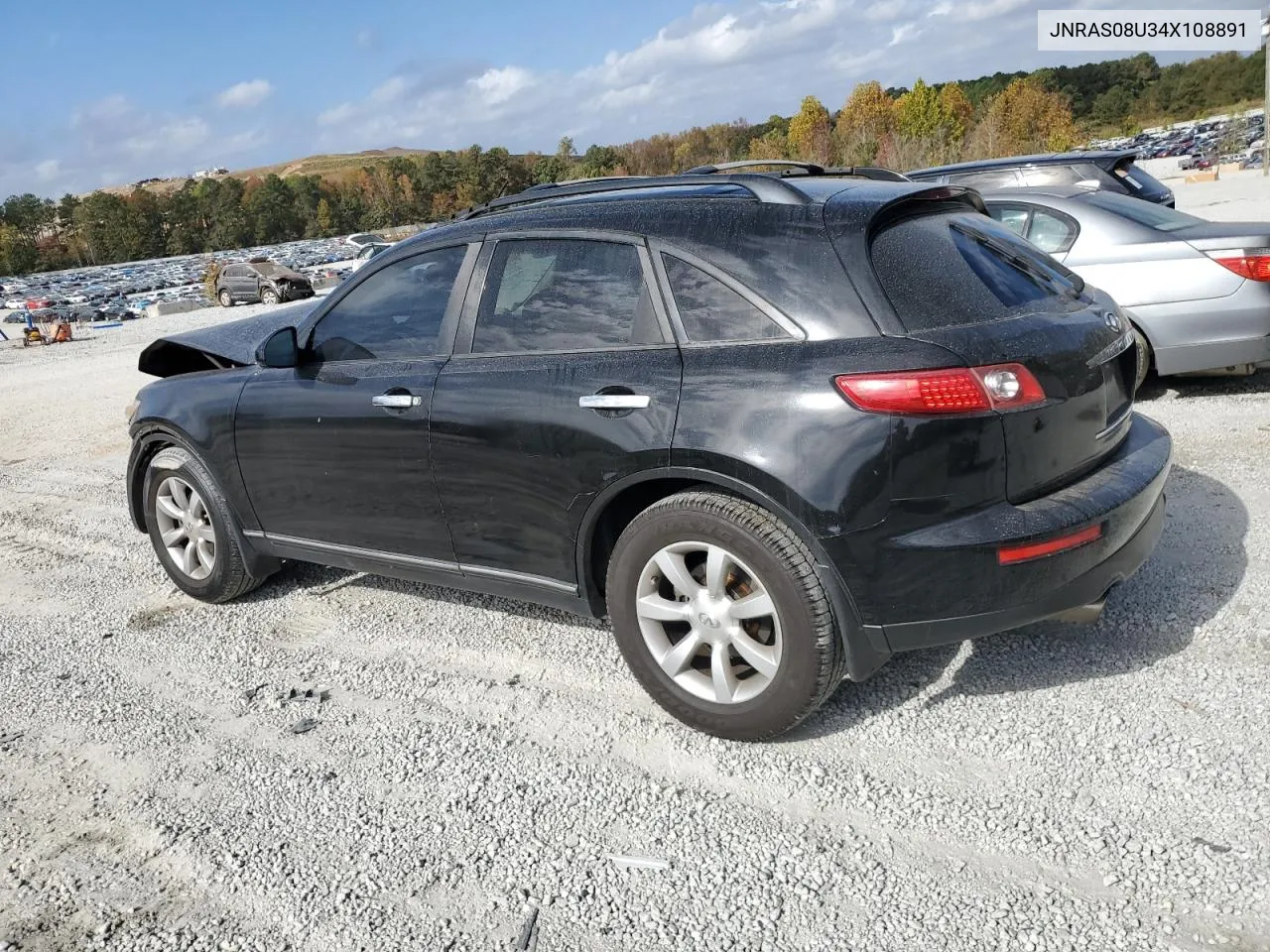 2004 Infiniti Fx35 VIN: JNRAS08U34X108891 Lot: 78127494