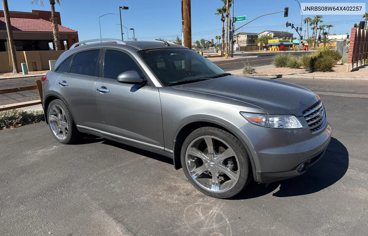 2004 Infiniti Fx45 VIN: JNRBS08W64X402257 Lot: 79101544