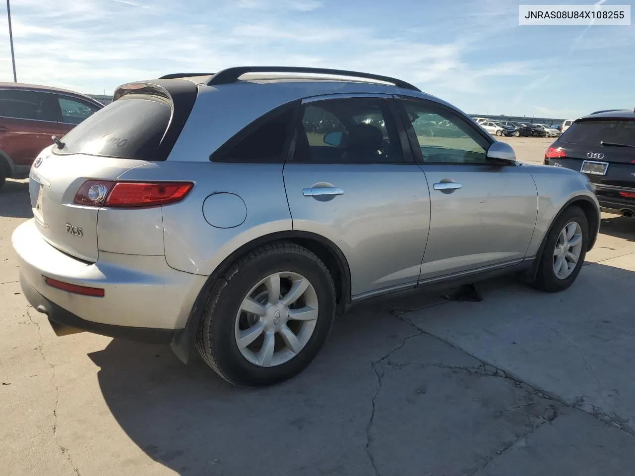 2004 Infiniti Fx35 VIN: JNRAS08U84X108255 Lot: 80268384