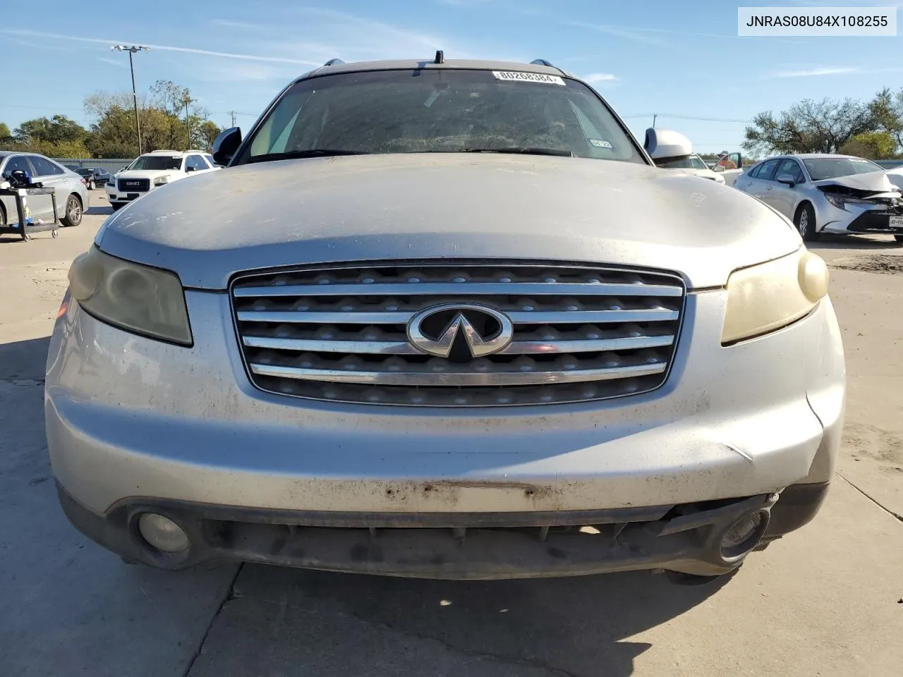 2004 Infiniti Fx35 VIN: JNRAS08U84X108255 Lot: 80268384