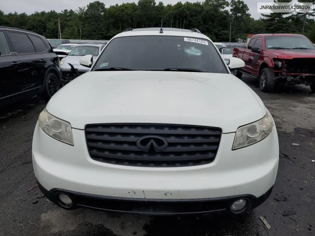 2005 Infiniti Fx35 VIN: JNRAS08W05X205209 Lot: 66744124