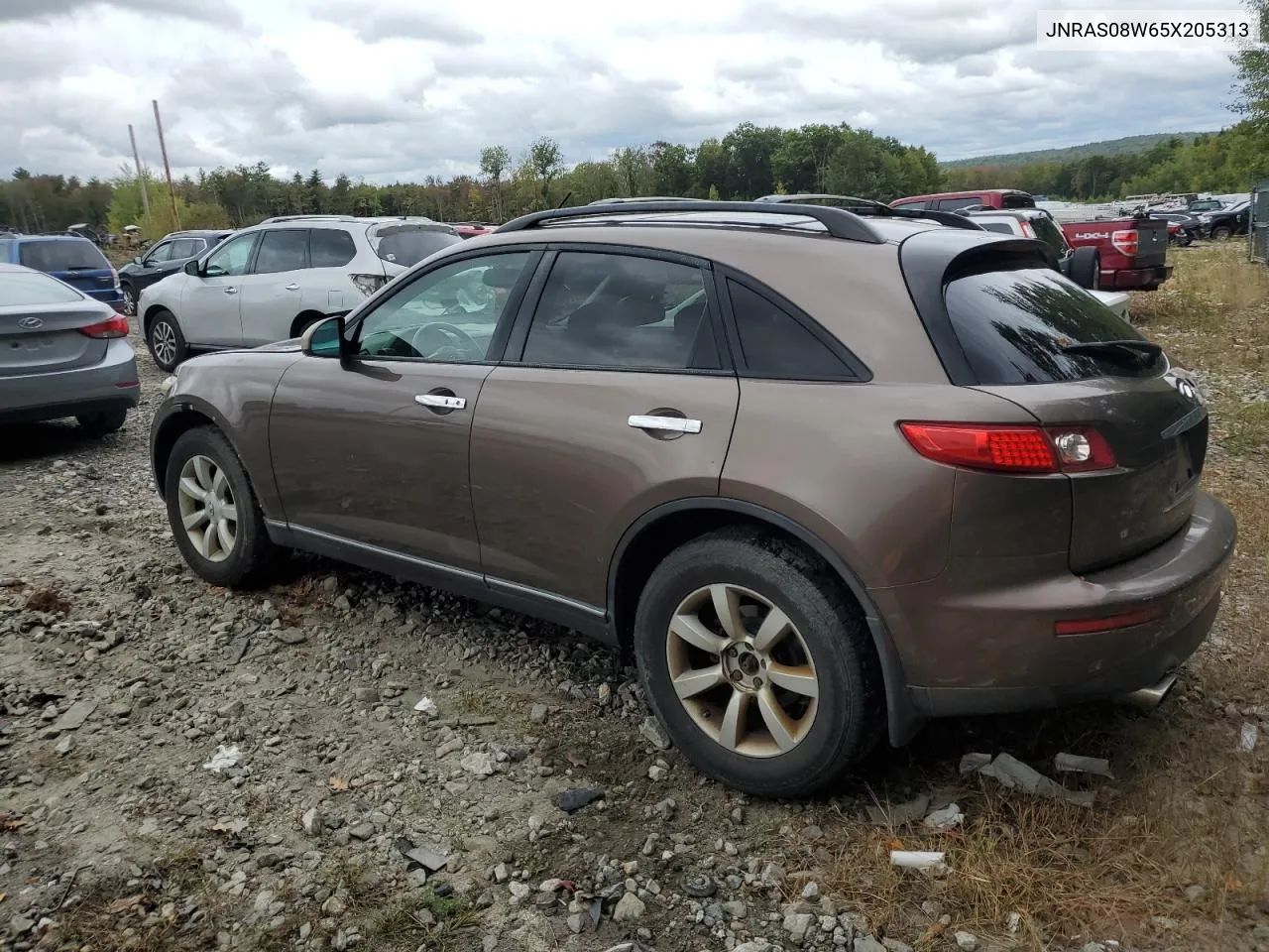 2005 Infiniti Fx35 VIN: JNRAS08W65X205313 Lot: 71873784