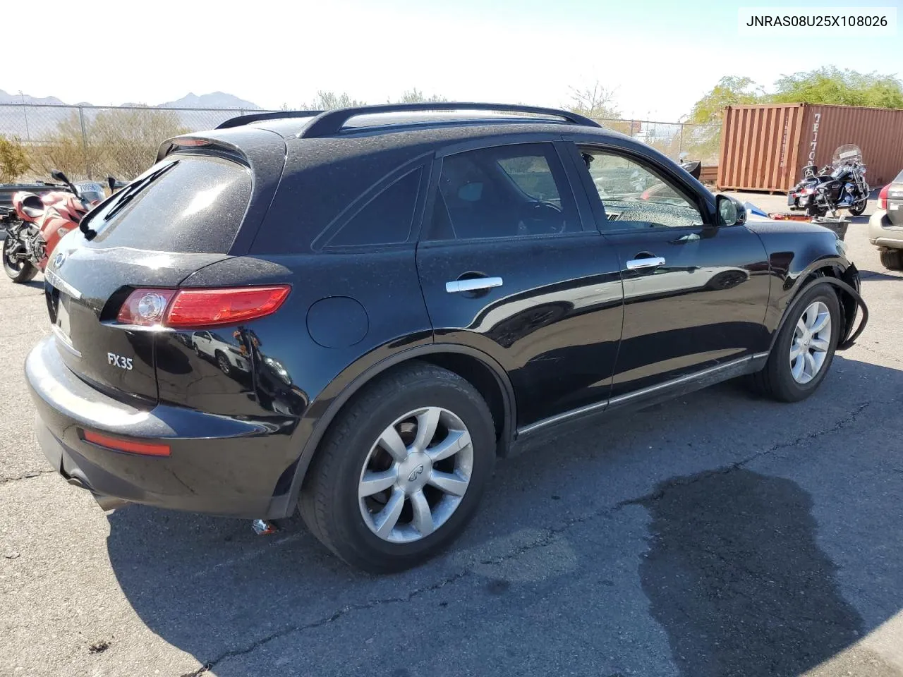 2005 Infiniti Fx35 VIN: JNRAS08U25X108026 Lot: 72618434