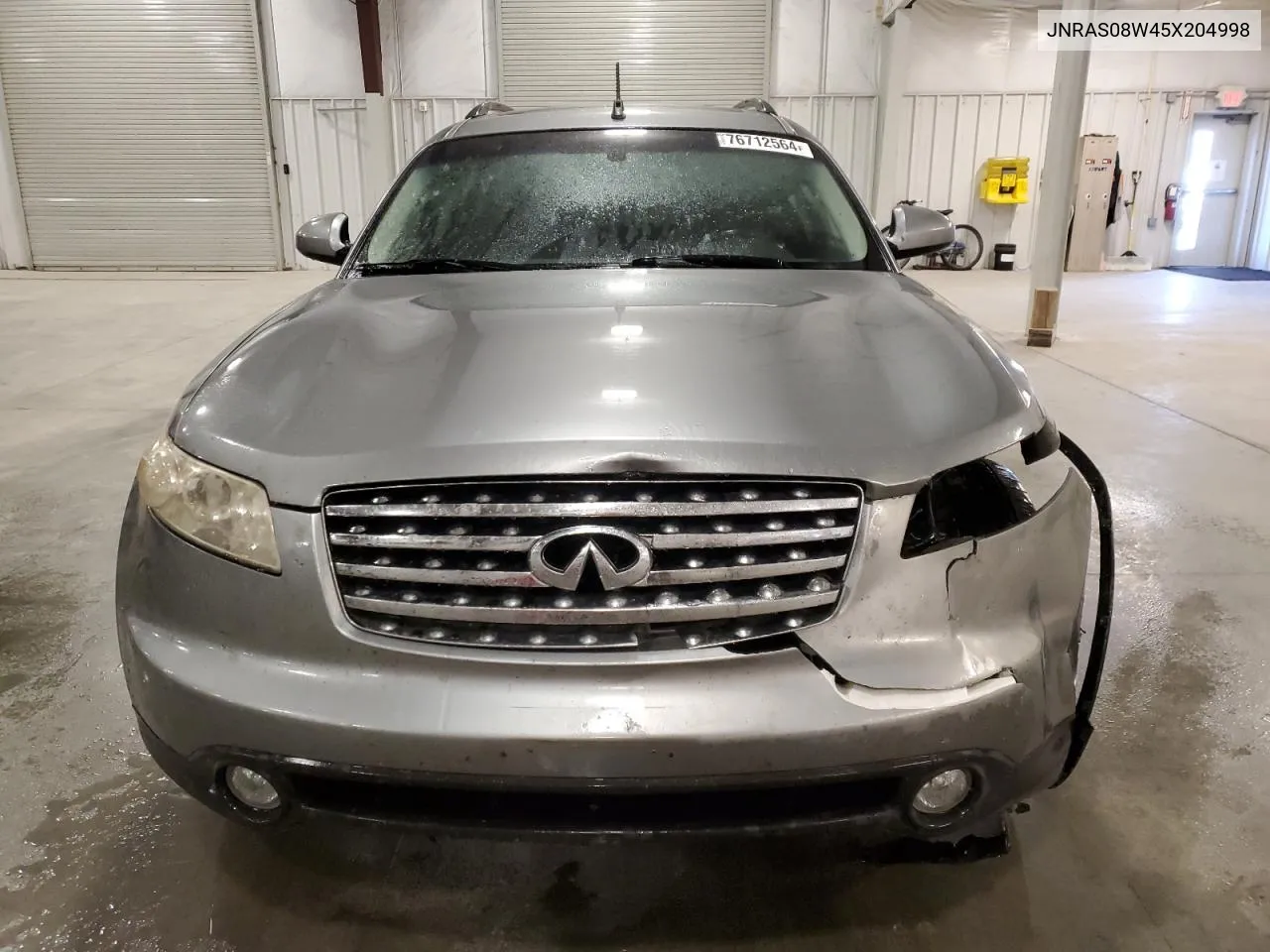 2005 Infiniti Fx35 VIN: JNRAS08W45X204998 Lot: 76712564