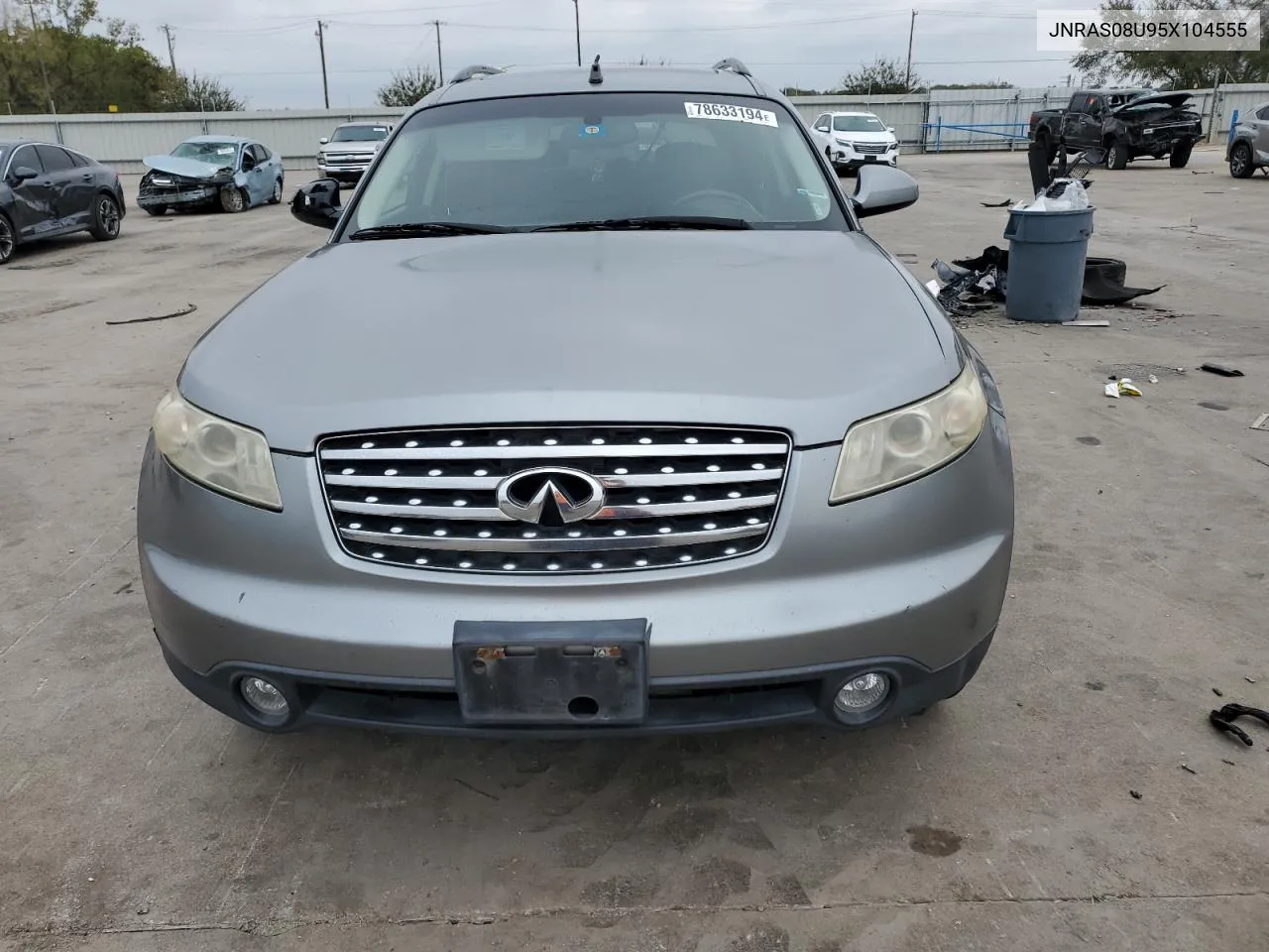 2005 Infiniti Fx35 VIN: JNRAS08U95X104555 Lot: 78633194