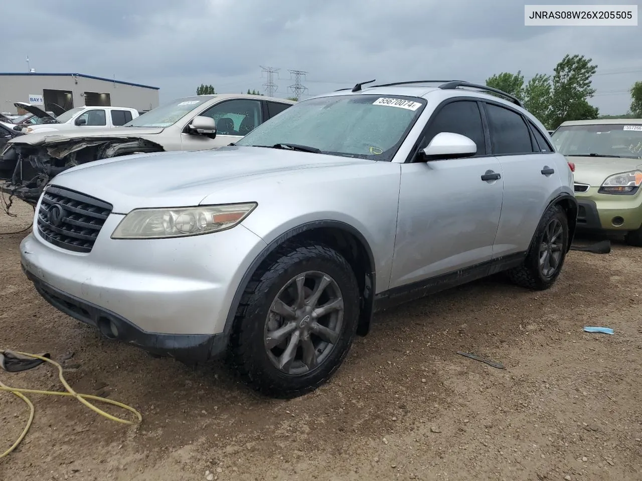 2006 Infiniti Fx35 VIN: JNRAS08W26X205505 Lot: 55670074