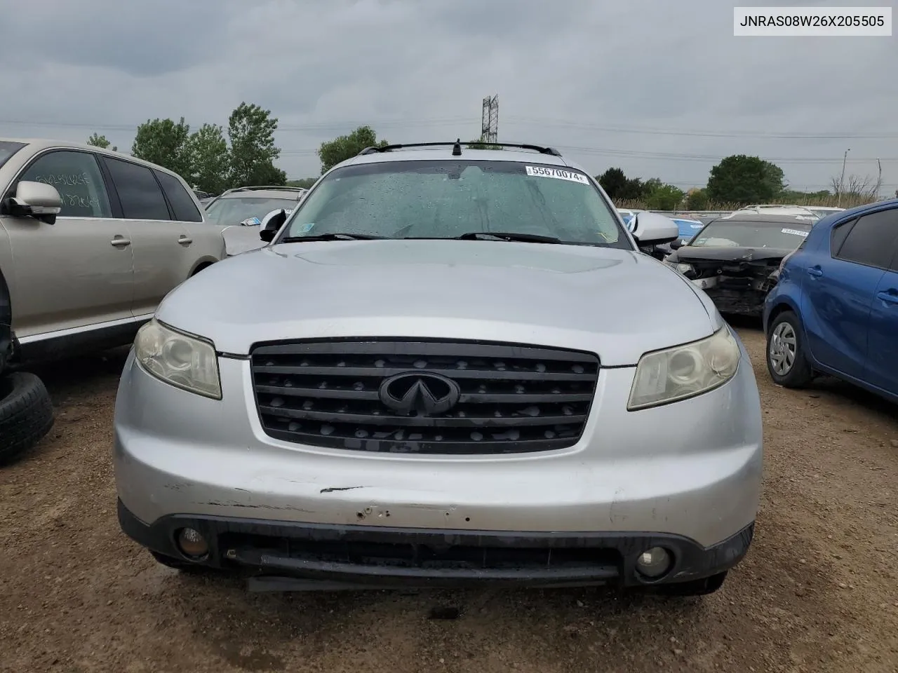 2006 Infiniti Fx35 VIN: JNRAS08W26X205505 Lot: 55670074