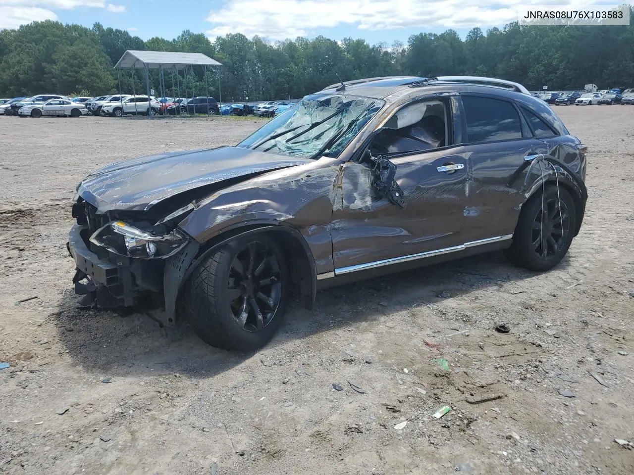 2006 Infiniti Fx35 VIN: JNRAS08U76X103583 Lot: 61232574