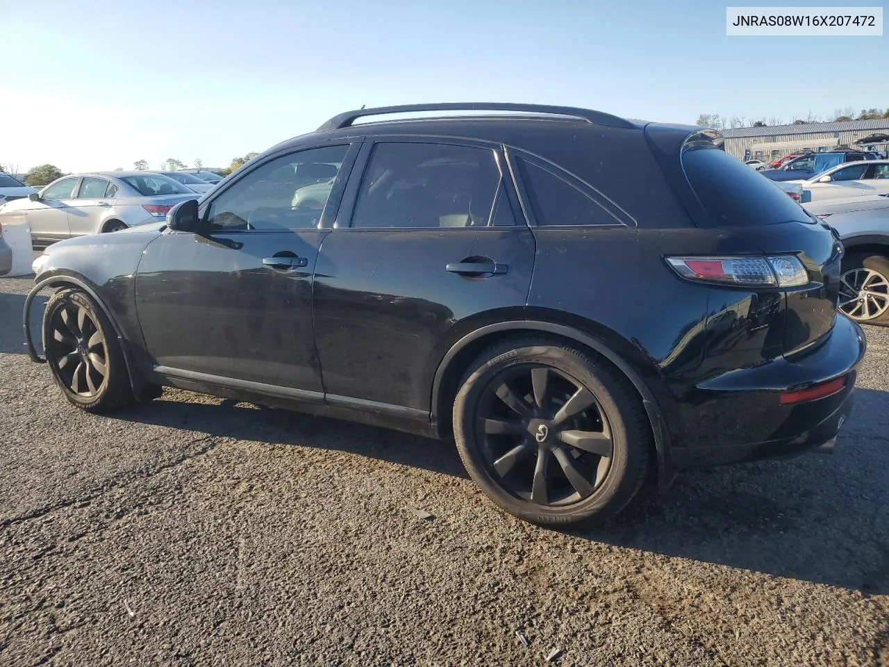 2006 Infiniti Fx35 VIN: JNRAS08W16X207472 Lot: 73719984