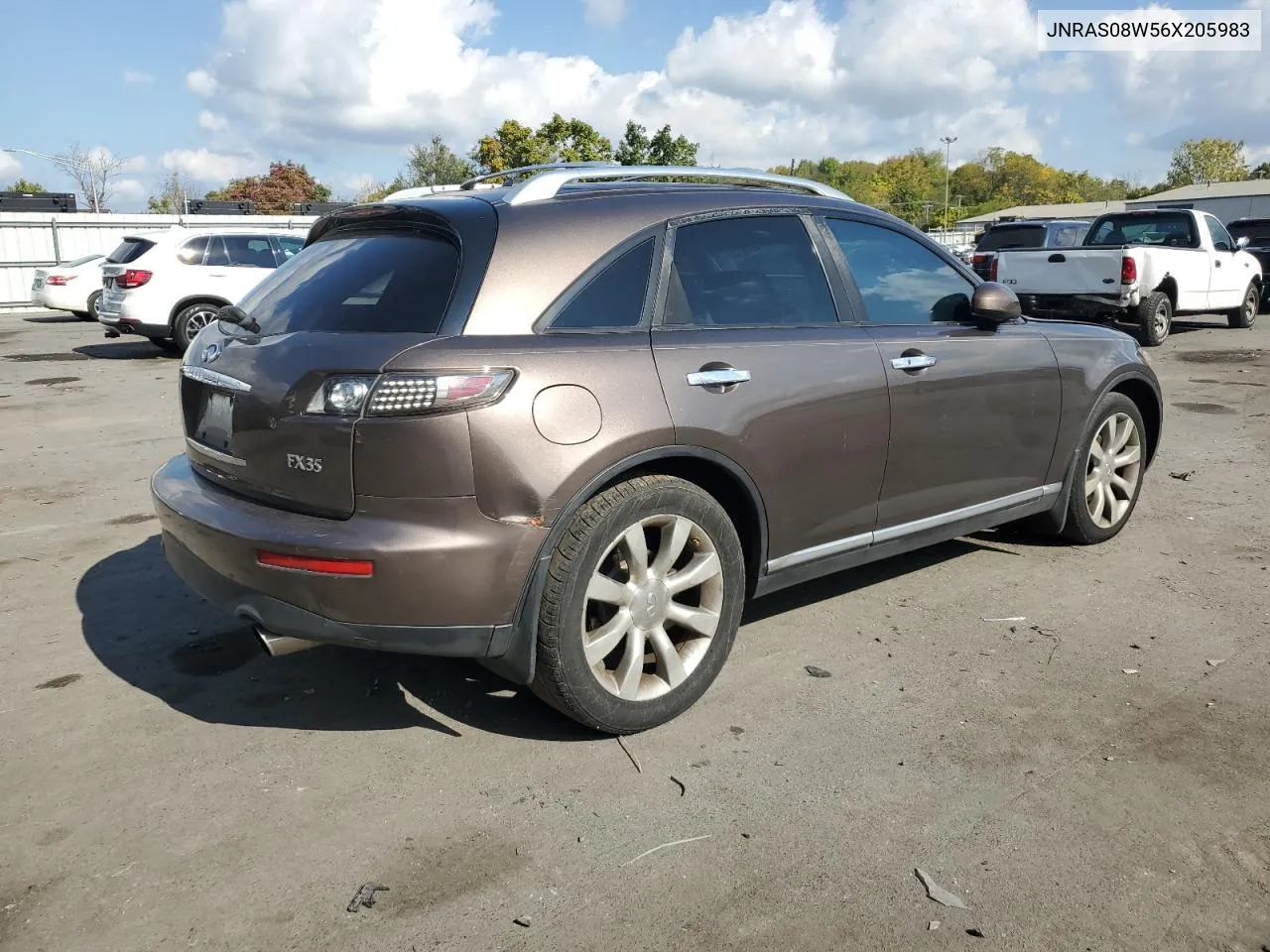 2006 Infiniti Fx35 VIN: JNRAS08W56X205983 Lot: 74978324