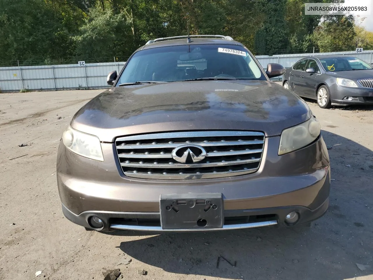 2006 Infiniti Fx35 VIN: JNRAS08W56X205983 Lot: 74978324