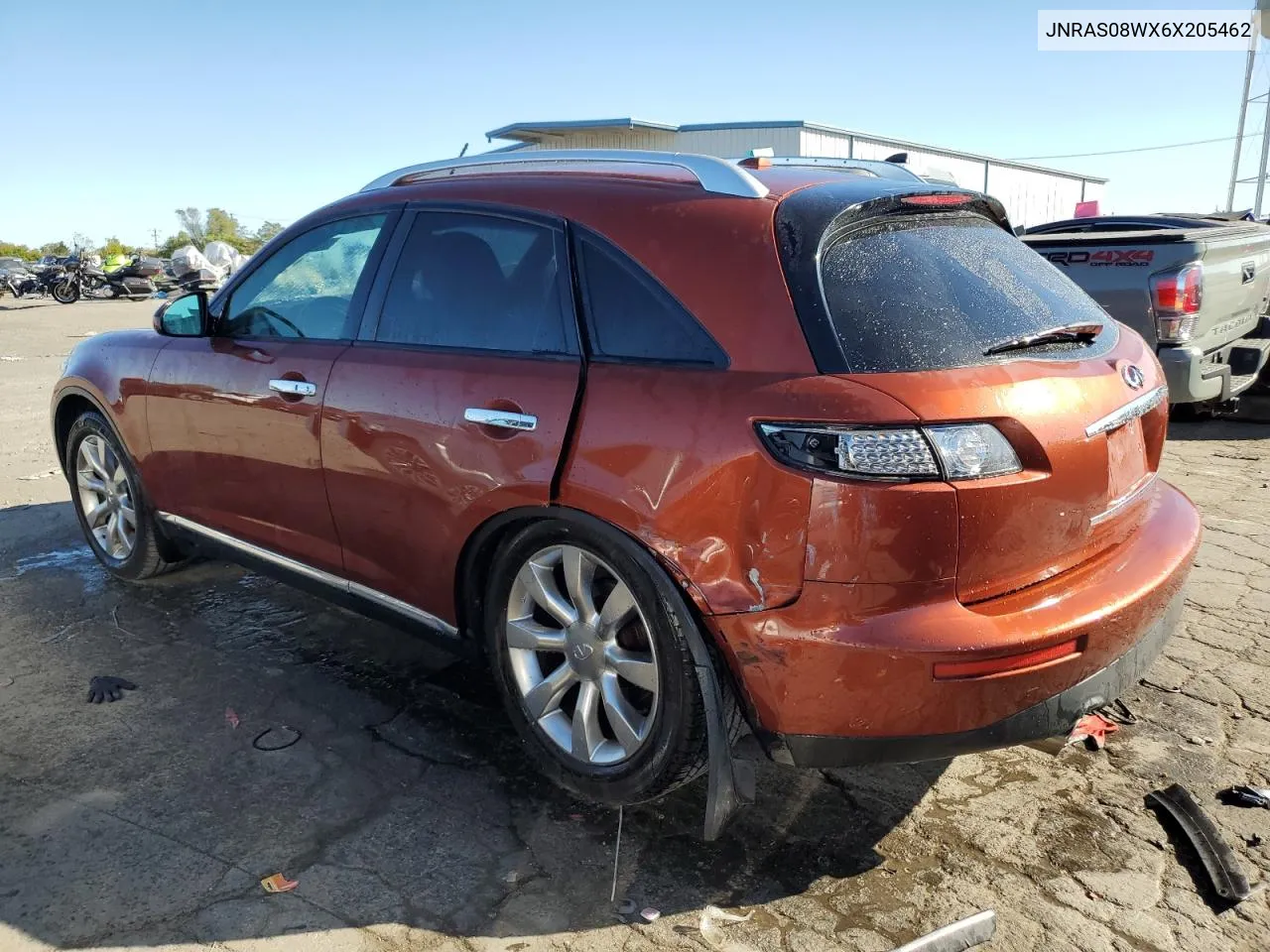 2006 Infiniti Fx35 VIN: JNRAS08WX6X205462 Lot: 75067994