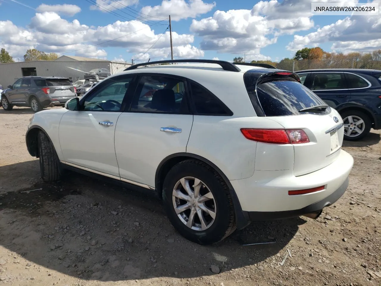 2006 Infiniti Fx35 VIN: JNRAS08W26X206234 Lot: 76210074