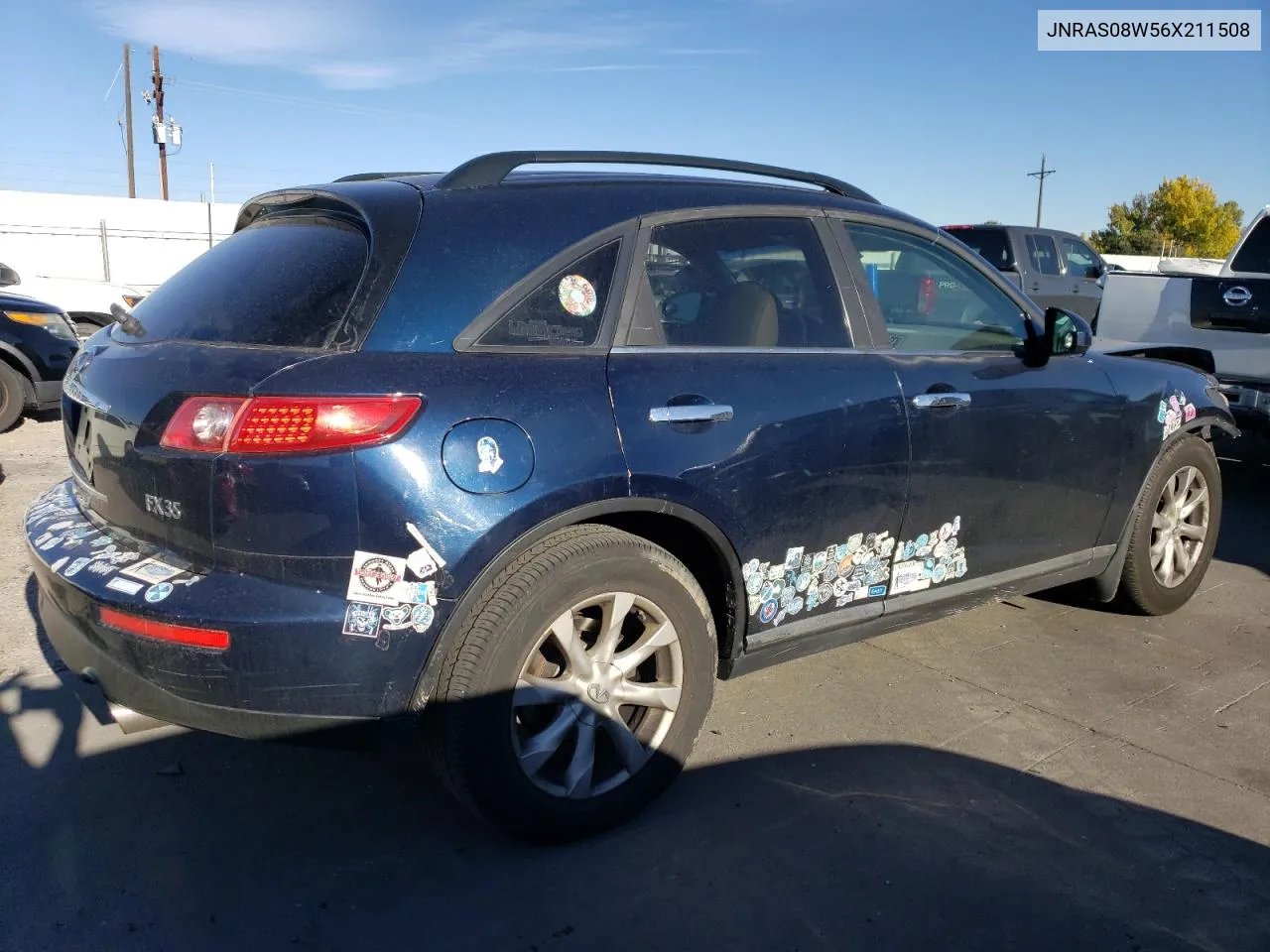 2006 Infiniti Fx35 VIN: JNRAS08W56X211508 Lot: 77450434