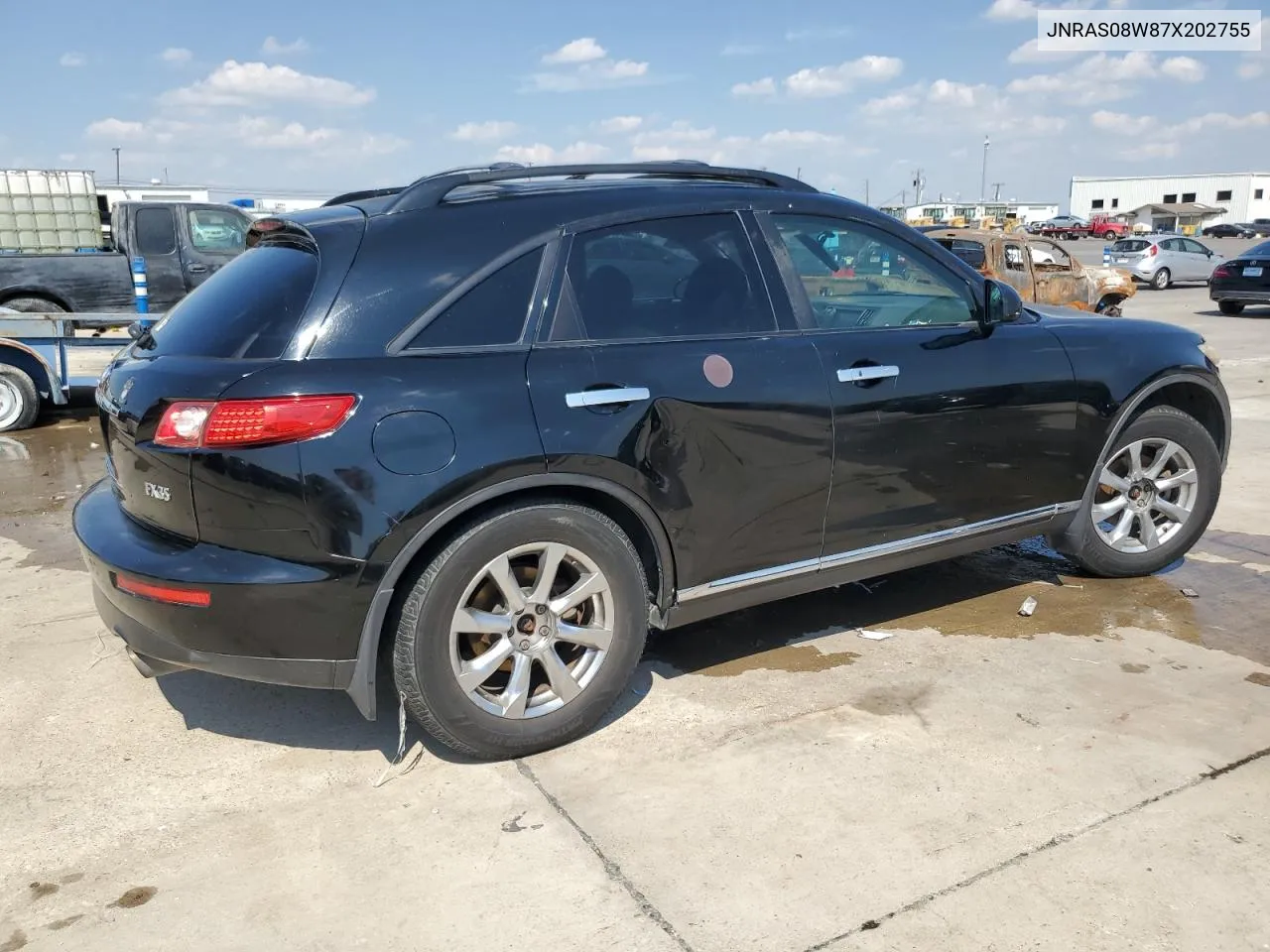 2007 Infiniti Fx35 VIN: JNRAS08W87X202755 Lot: 68529364