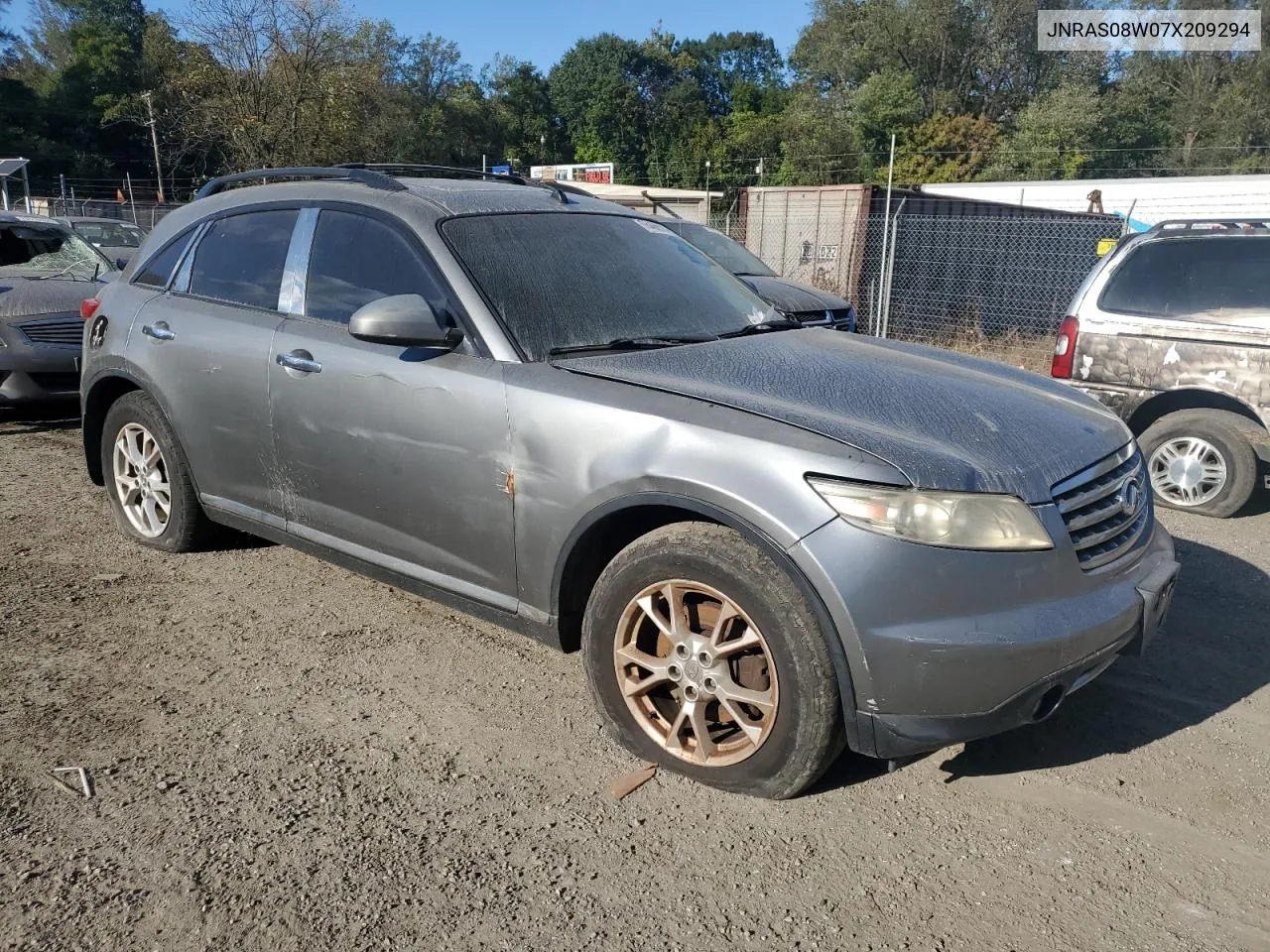 2007 Infiniti Fx35 VIN: JNRAS08W07X209294 Lot: 74486794