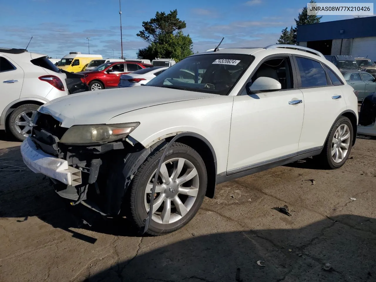 2007 Infiniti Fx35 VIN: JNRAS08W77X210426 Lot: 74520624