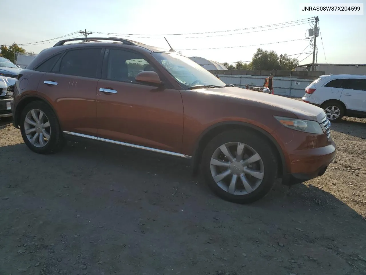 2007 Infiniti Fx35 VIN: JNRAS08W87X204599 Lot: 75188414