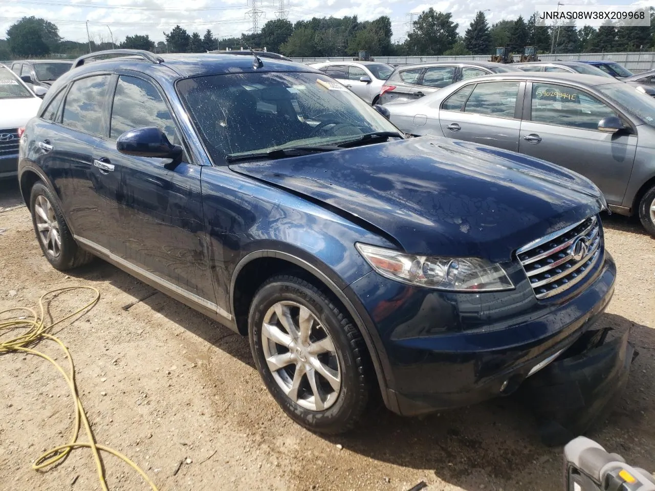 2008 Infiniti Fx35 VIN: JNRAS08W38X209968 Lot: 59102054