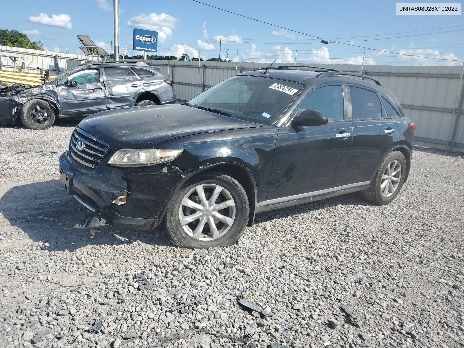 2008 Infiniti Fx35 VIN: JNRAS08U28X102022 Lot: 60856754