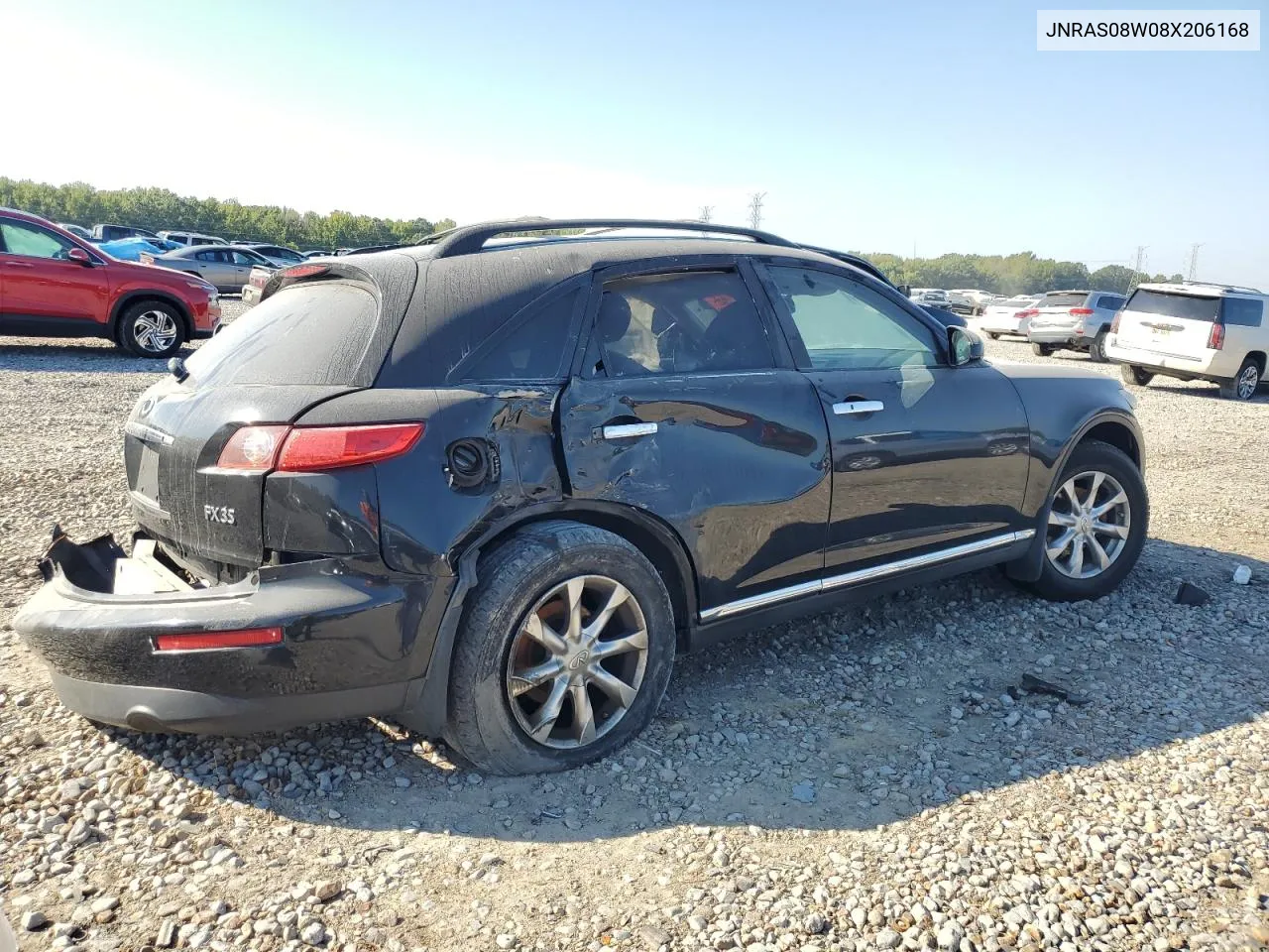 2008 Infiniti Fx35 VIN: JNRAS08W08X206168 Lot: 74322414