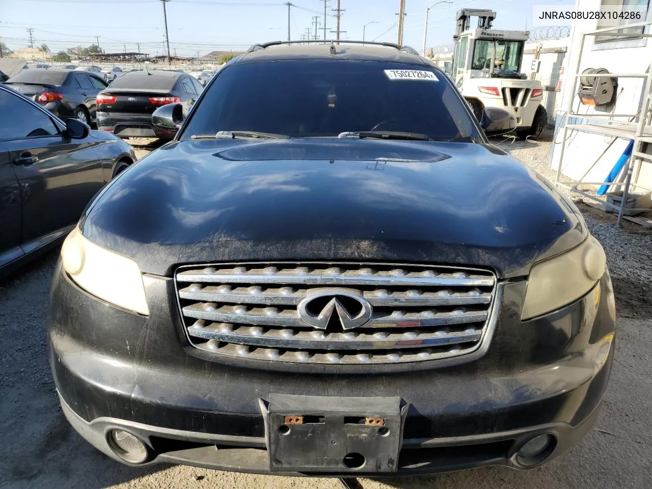 2008 Infiniti Fx35 VIN: JNRAS08U28X104286 Lot: 75027264