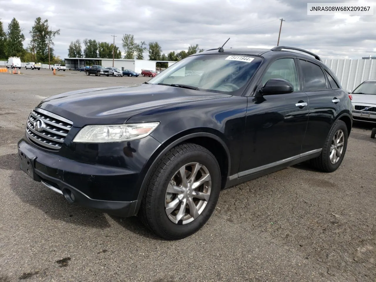 2008 Infiniti Fx35 VIN: JNRAS08W68X209267 Lot: 75411944