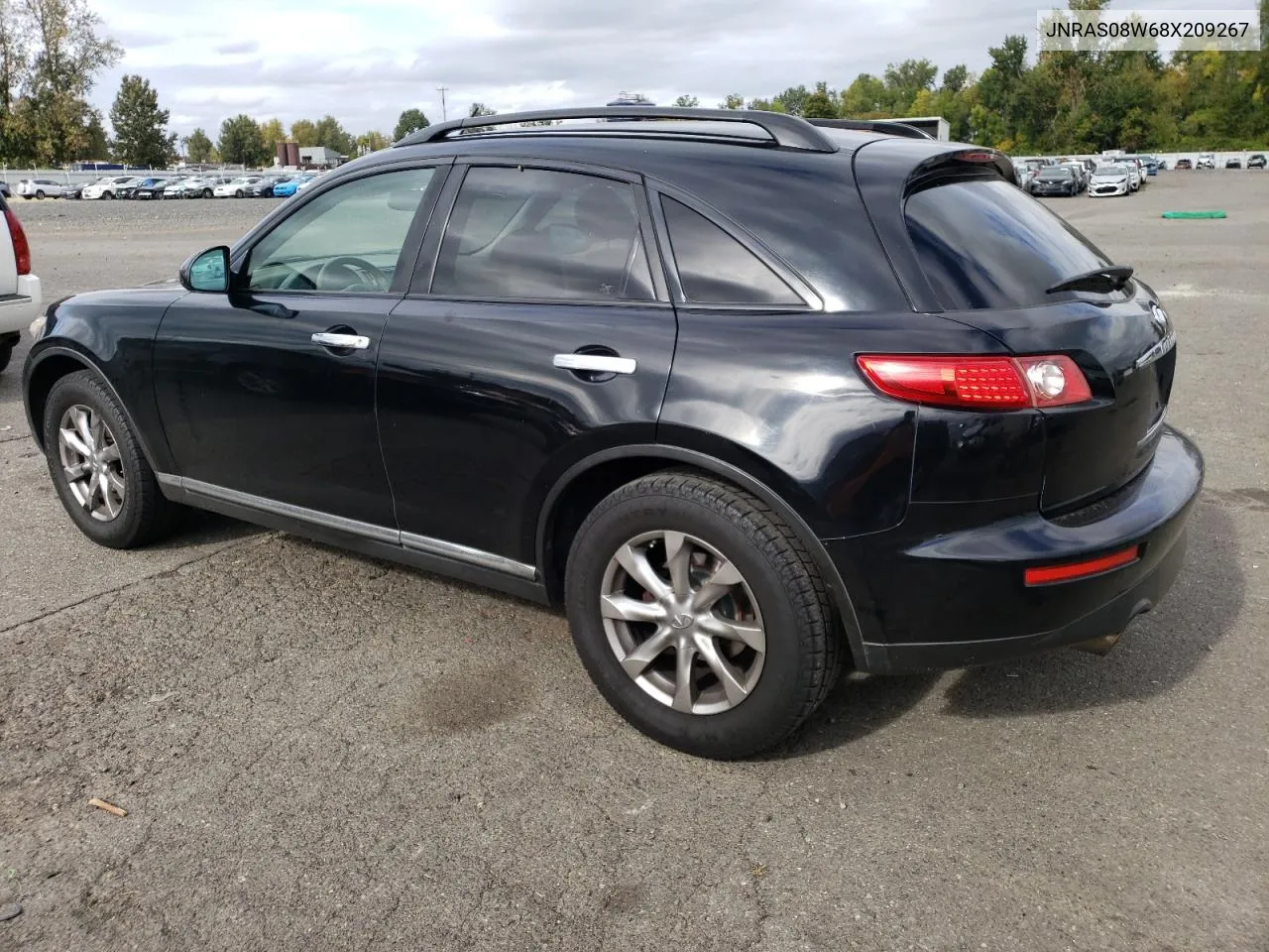 2008 Infiniti Fx35 VIN: JNRAS08W68X209267 Lot: 75411944