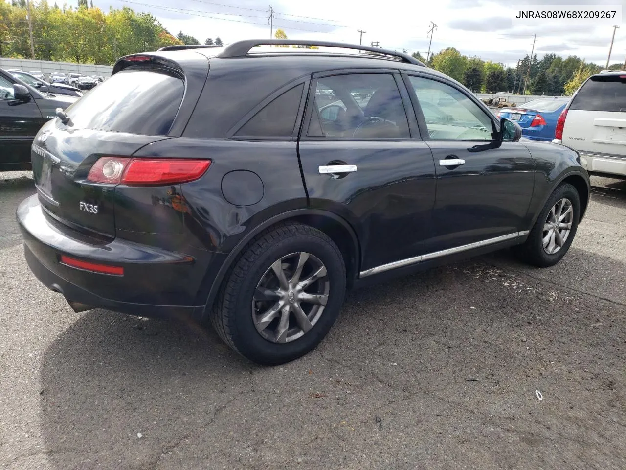 2008 Infiniti Fx35 VIN: JNRAS08W68X209267 Lot: 75411944