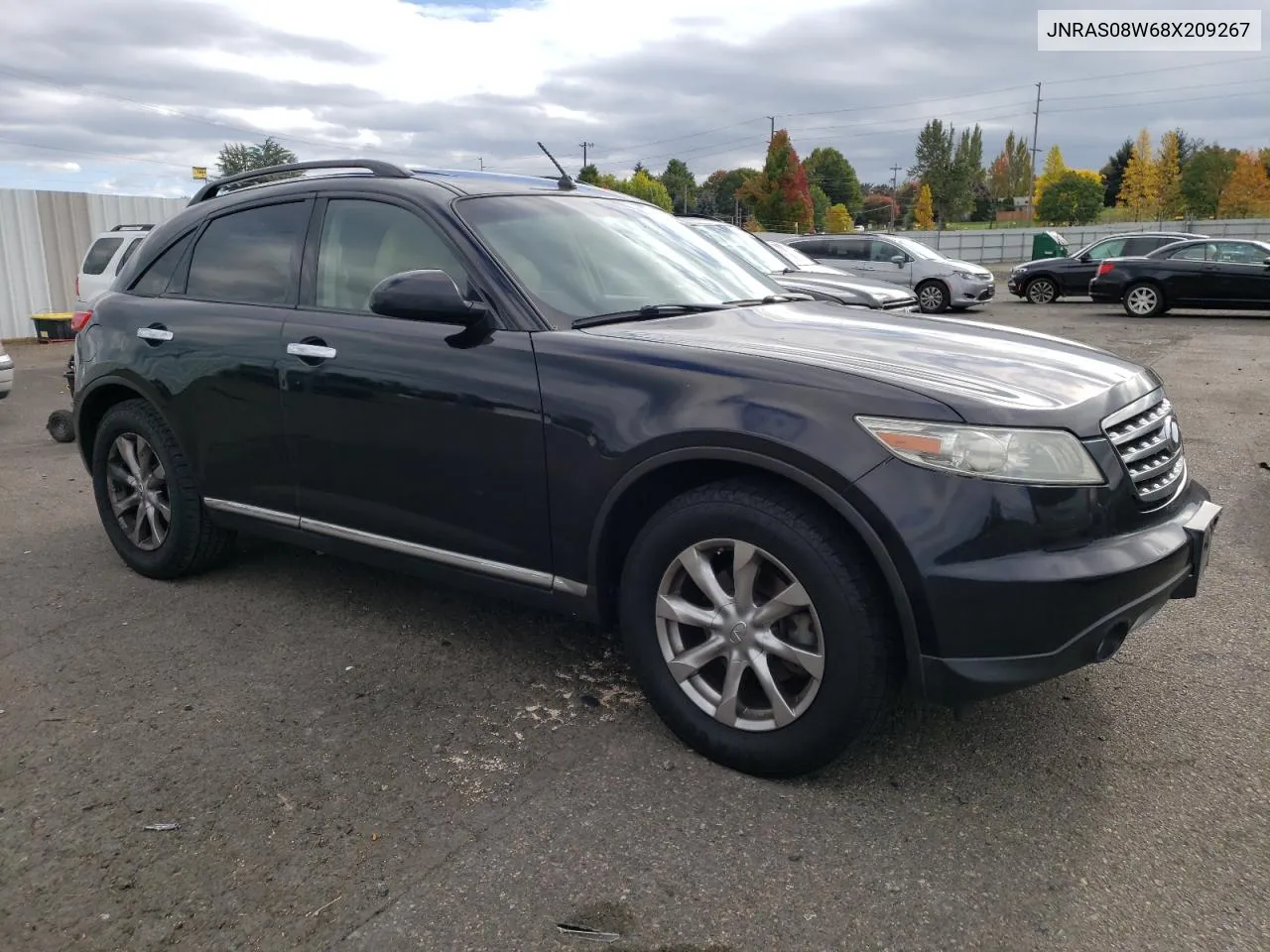 2008 Infiniti Fx35 VIN: JNRAS08W68X209267 Lot: 75411944