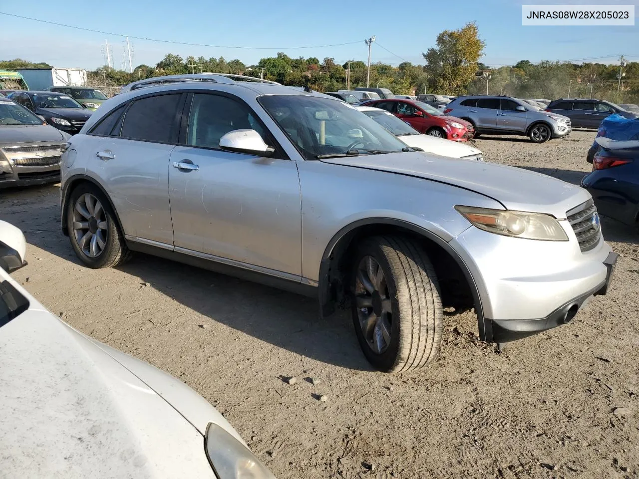 2008 Infiniti Fx35 VIN: JNRAS08W28X205023 Lot: 75767754