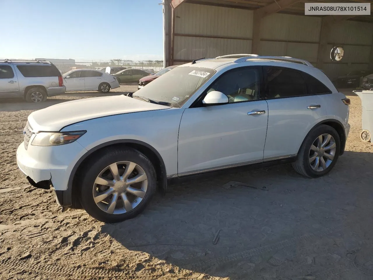 2008 Infiniti Fx35 VIN: JNRAS08U78X101514 Lot: 76531454