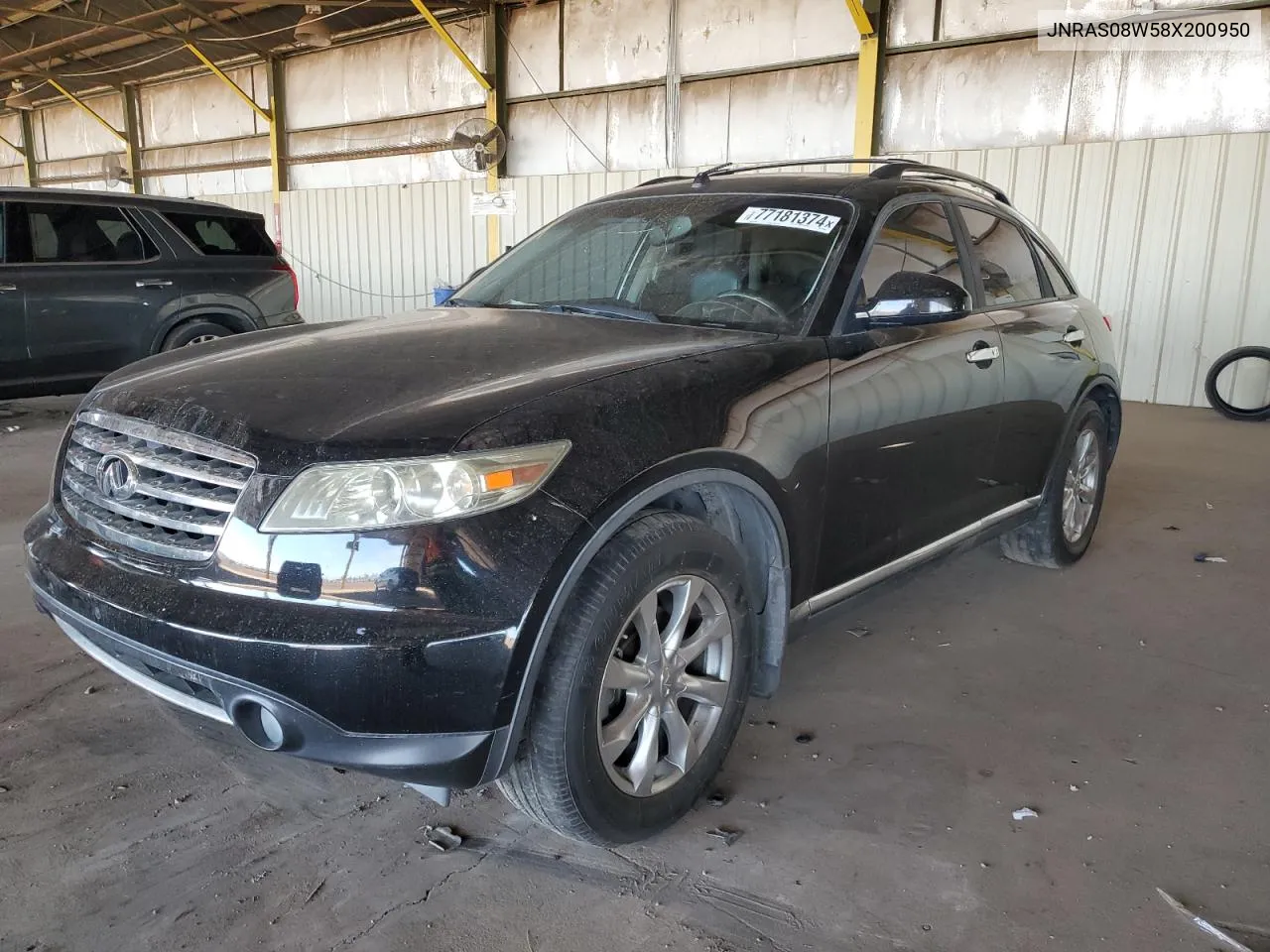 2008 Infiniti Fx35 VIN: JNRAS08W58X200950 Lot: 77181374