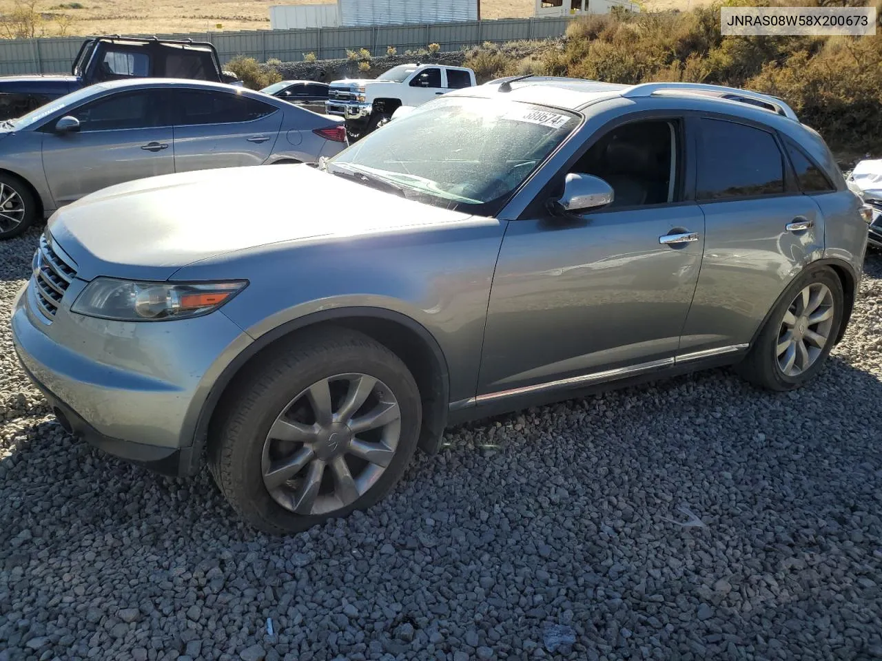 2008 Infiniti Fx35 VIN: JNRAS08W58X200673 Lot: 77588674