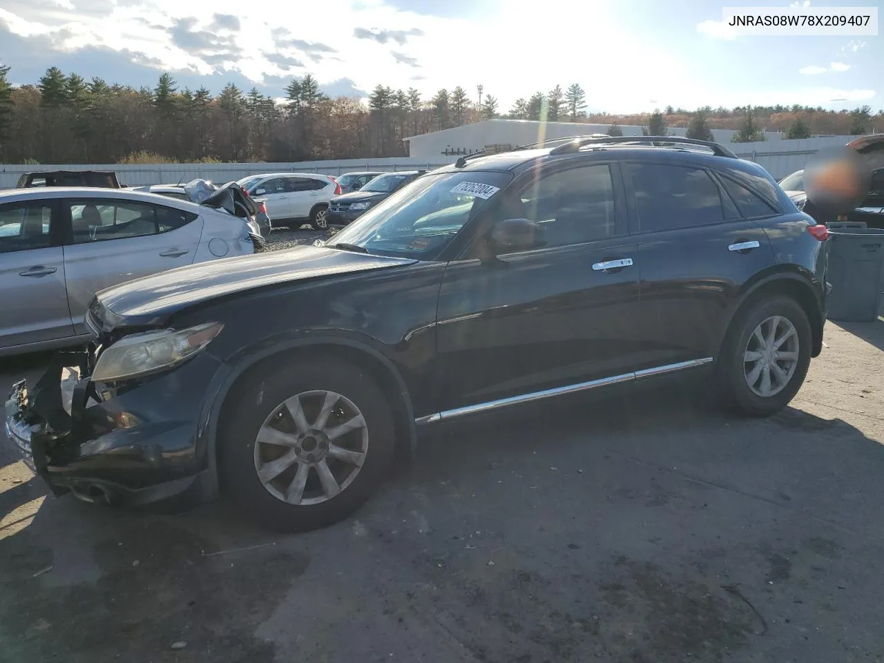 2008 Infiniti Fx35 VIN: JNRAS08W78X209407 Lot: 78262004