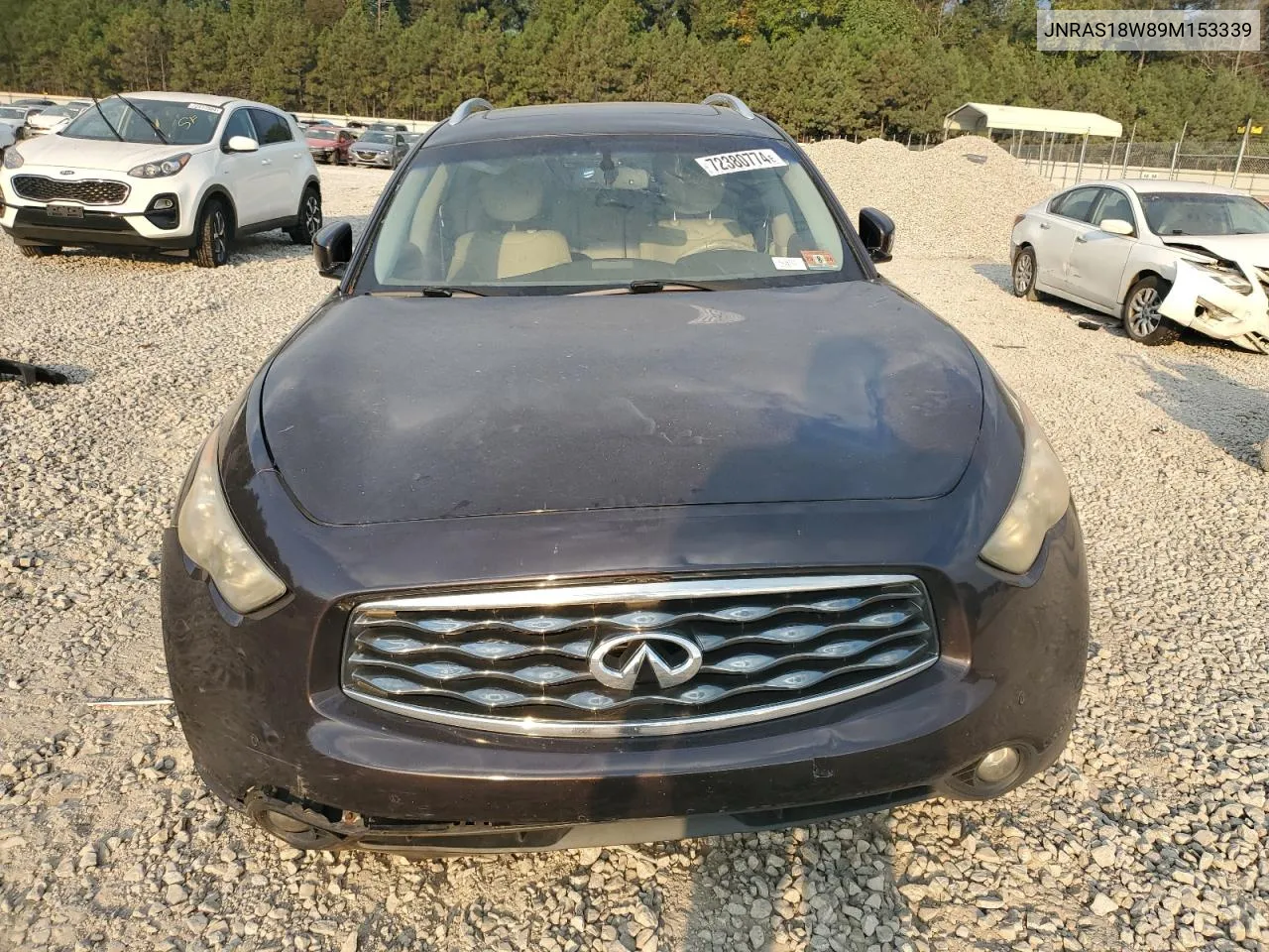 2009 Infiniti Fx35 VIN: JNRAS18W89M153339 Lot: 72380774