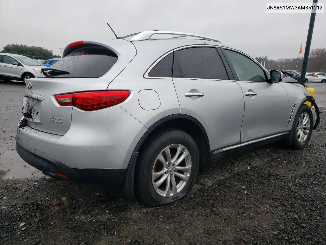 2010 Infiniti Fx35 VIN: JN8AS1MW3AM851212 Lot: 50341304