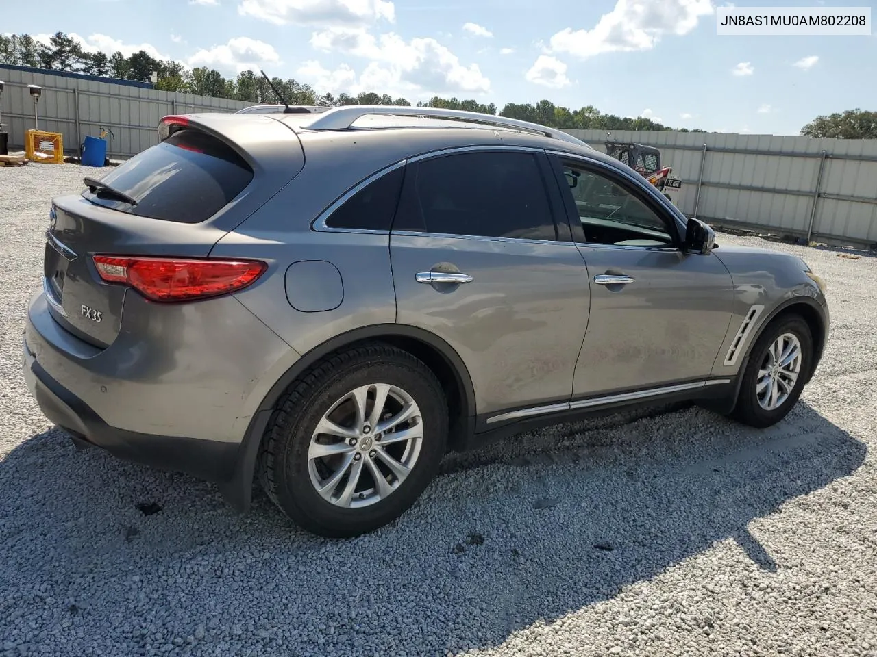 2010 Infiniti Fx35 VIN: JN8AS1MU0AM802208 Lot: 72819624