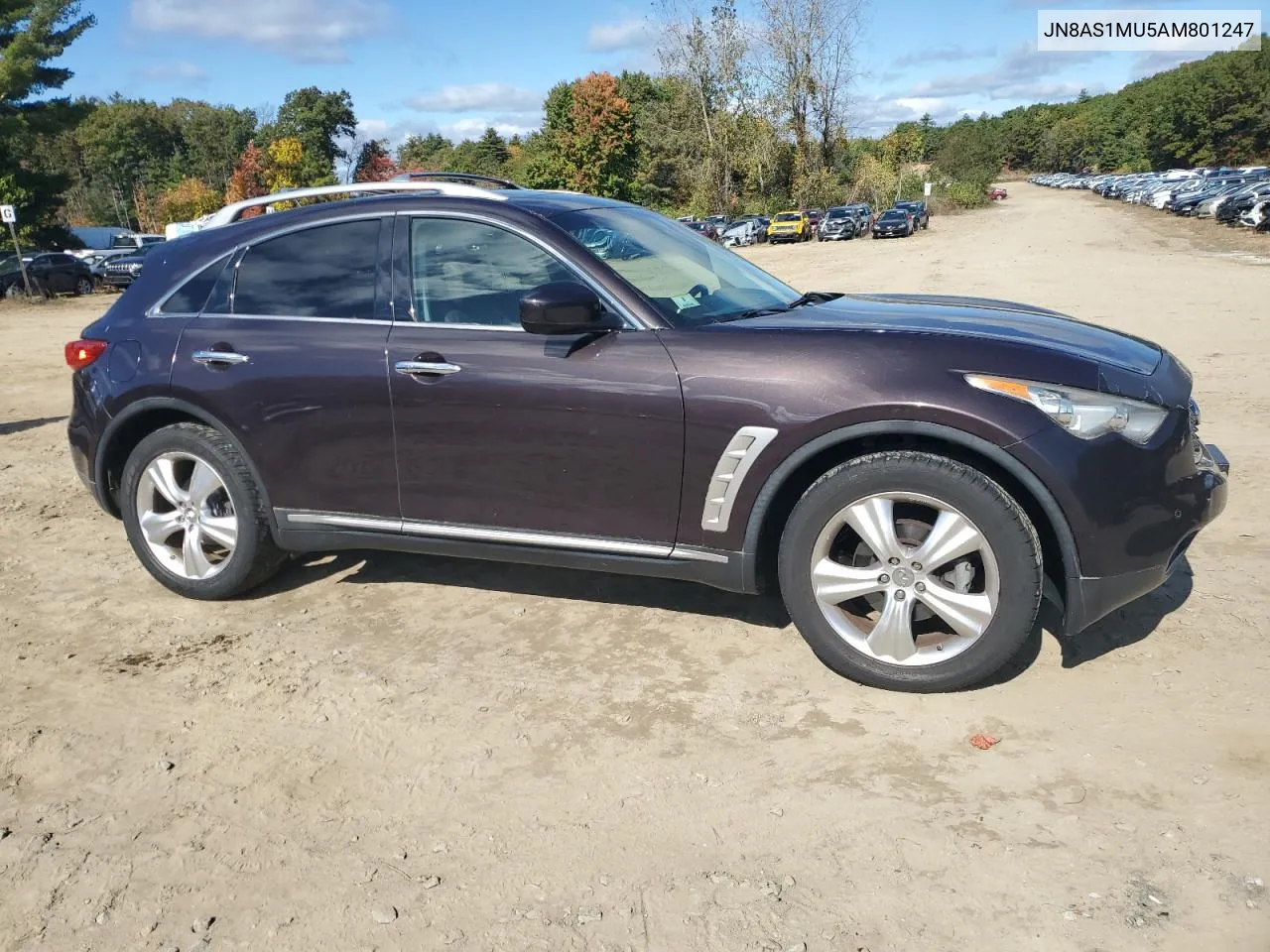 2010 Infiniti Fx35 VIN: JN8AS1MU5AM801247 Lot: 73400484