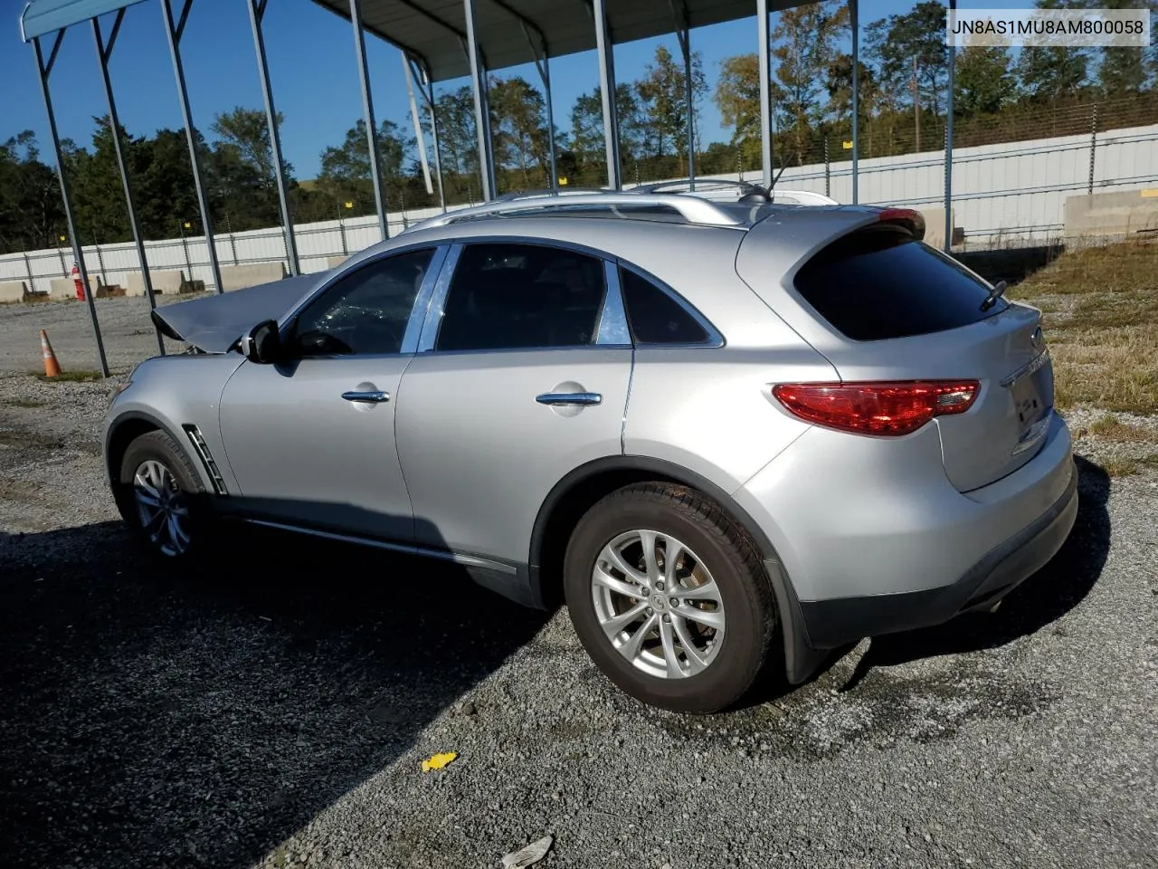 2010 Infiniti Fx35 VIN: JN8AS1MU8AM800058 Lot: 73958364