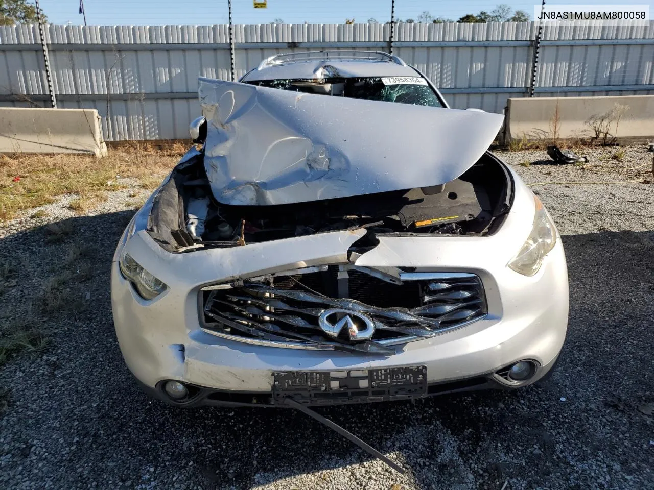 2010 Infiniti Fx35 VIN: JN8AS1MU8AM800058 Lot: 73958364